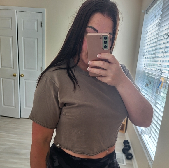 Joylab crop tee putty color xs - Picture 1 of 3